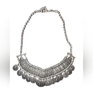 NWOT ViVl Bohemian Turkish Bib Statement  Necklace with Coin Accents